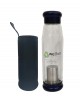ANTIOXIDANT Alkaline Glass Water Bottle BPA Free & HYGIENIC 650 ml (Blue)